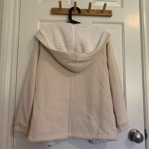 Warm Winter White Cream Coat Jacket